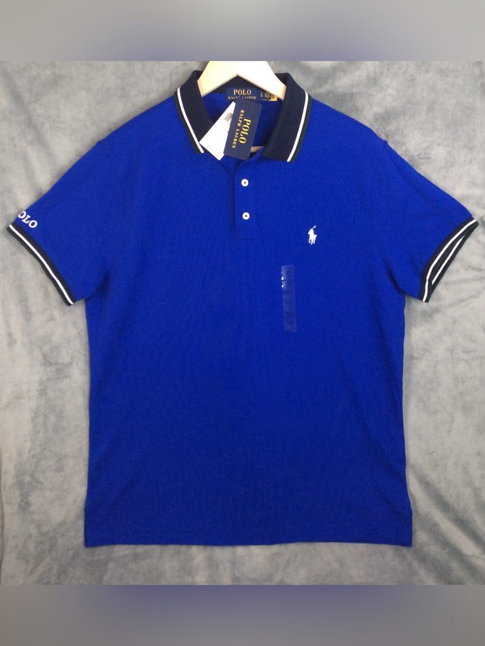 Ralph Lauren Men's Royal Blue Polo with Navy Trim